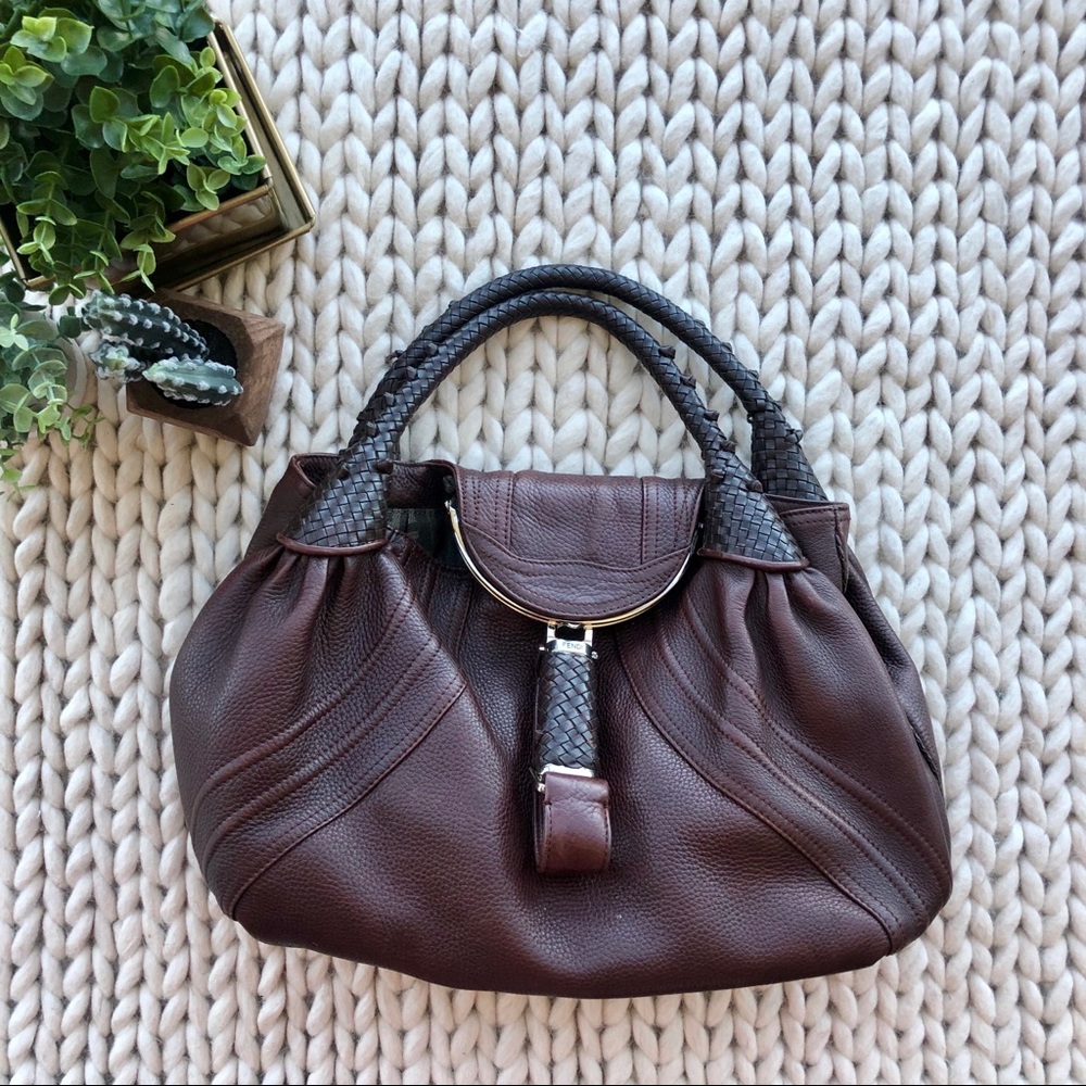 Fendi Nappa Leather Spy Bag in Brown - Picture 1 of 8